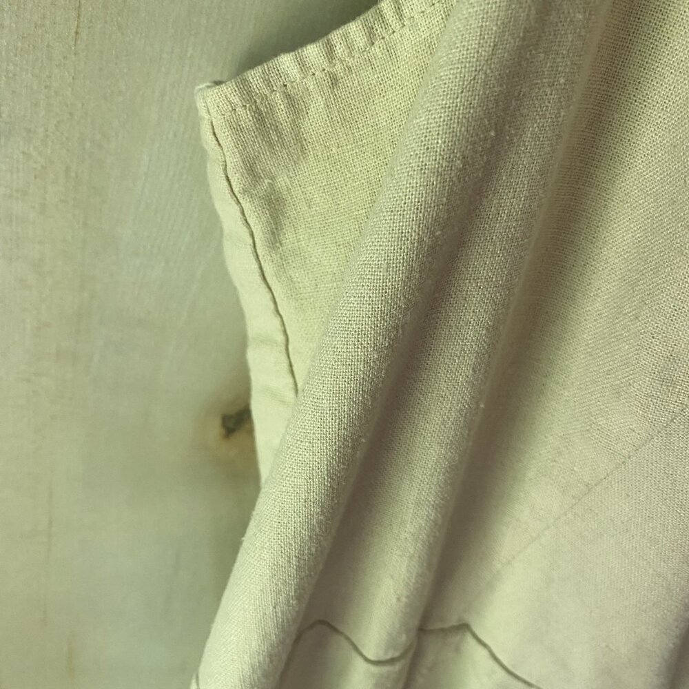 Old Navy Linen Blend Khaki fit & flare sleeveless midi dress XL coastal boho - Picture 5 of 9